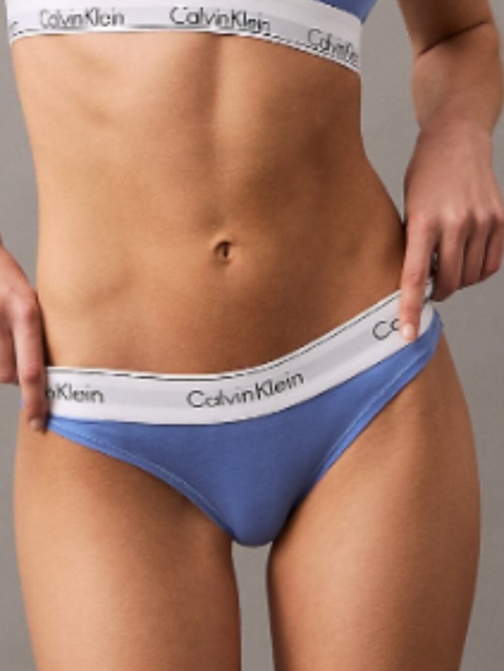 Calvin Klein Women's Icon Cotton Modal Bikini Blue Size S 10861